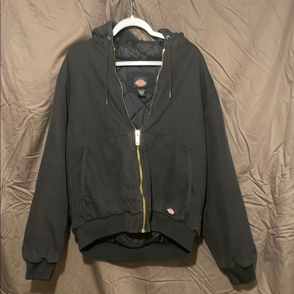 Dickies heavy weight hooded work coat size large